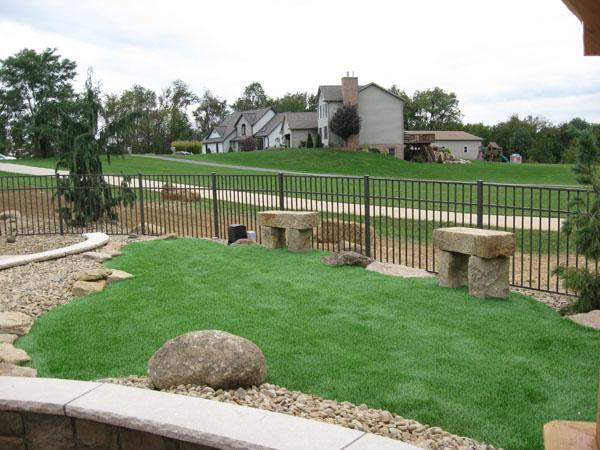 Landscape Grass with Decorative Rock